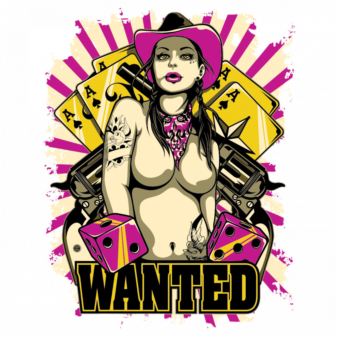 Set 4 bucati, Sticker decorativ, Wanted cautat, Rezistent la apa, NO8886, 10 cm, Multicolor