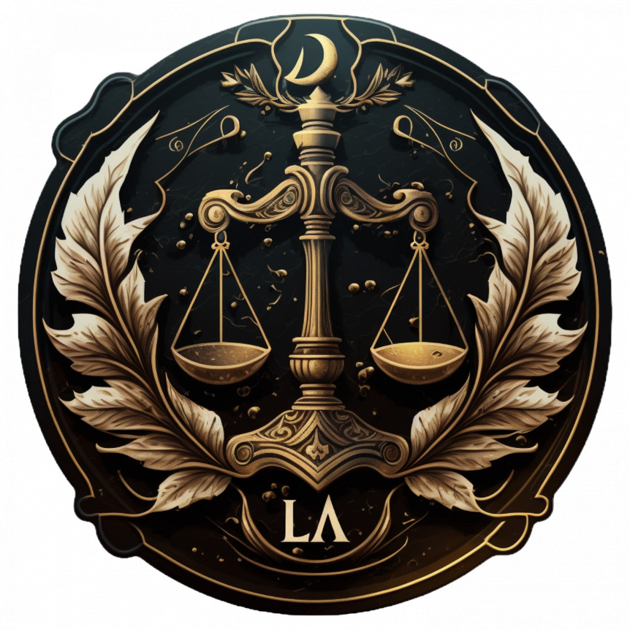 Set 4 bucati, Sticker decorativ, Zodia Balanta, Rezistent la apa, NO8614, 10 cm, Multicolor