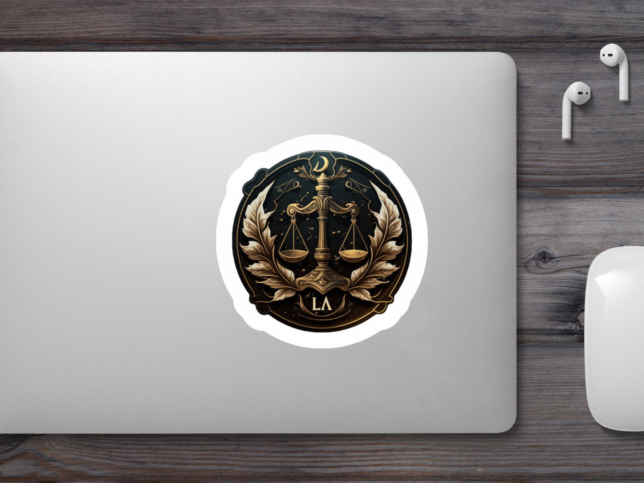 Set 4 bucati, Sticker decorativ, Zodia Balanta, Rezistent la apa, NO8614, 10 cm, Multicolor