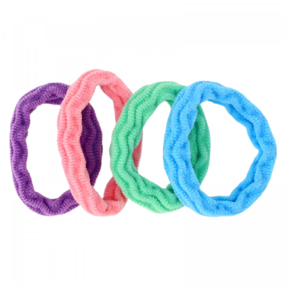 Set 4 elastice de par, NO534, 4.5 cm, Multicolor