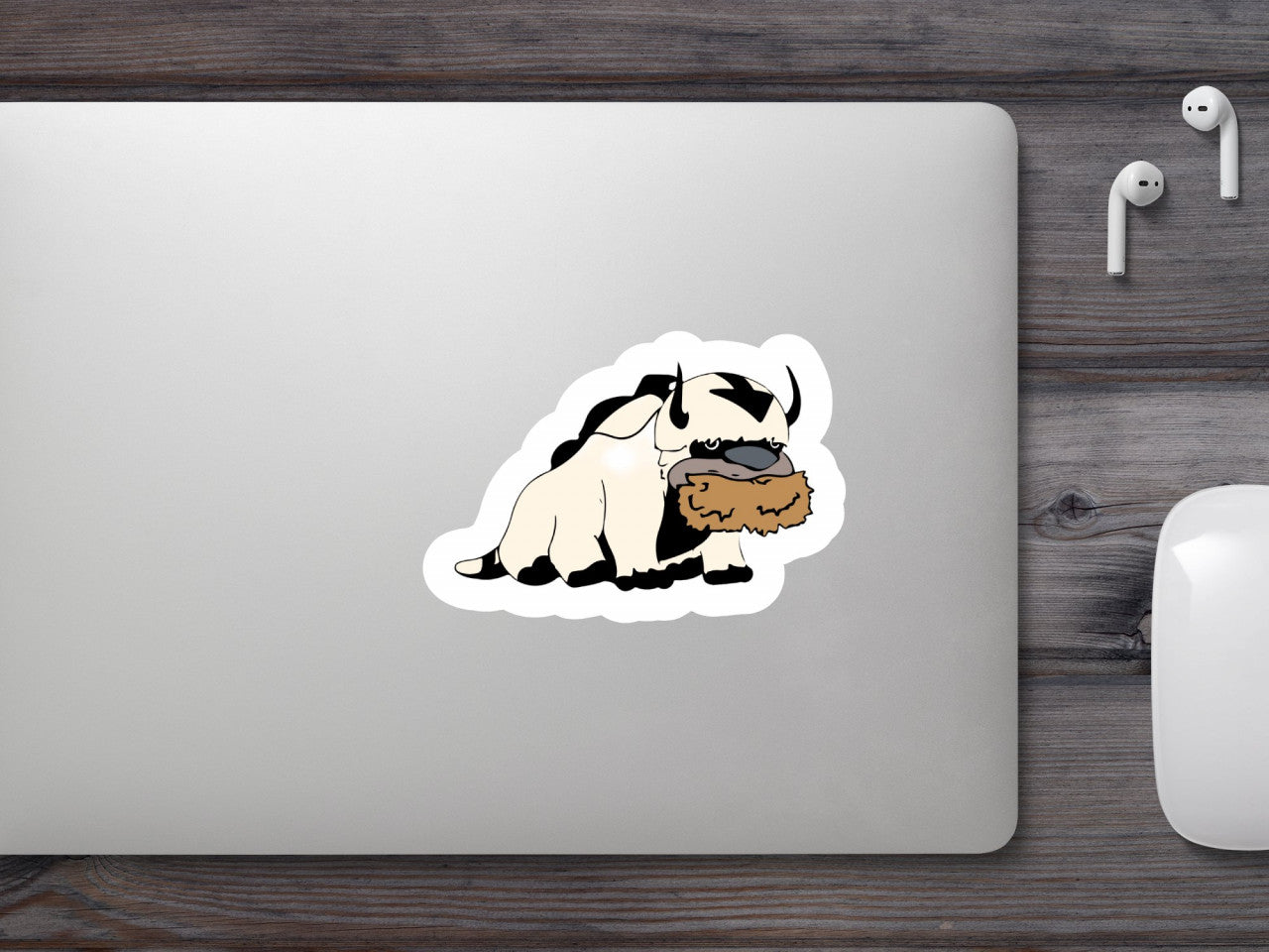 Set 5 bucati, Sticker decorativ, Aang Appa, Rezistent la apa, NO7894, 6 cm, Multicolor