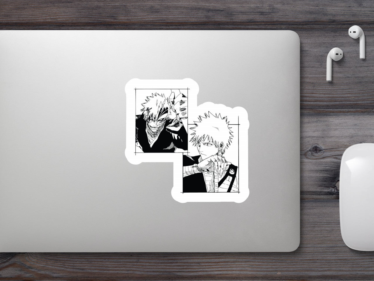 Set 5 bucati, Sticker decorativ, Anime Bleach Kurosaki Ichigo Hollow, Rezistent la apa, NO7962, 6 cm, Multicolor