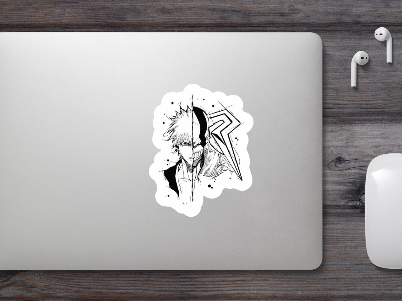 Set 5 bucati, Sticker decorativ, Anime Ichigo Kurosaki Bleach, Rezistent la apa, NO7970, 6 cm, Multicolor