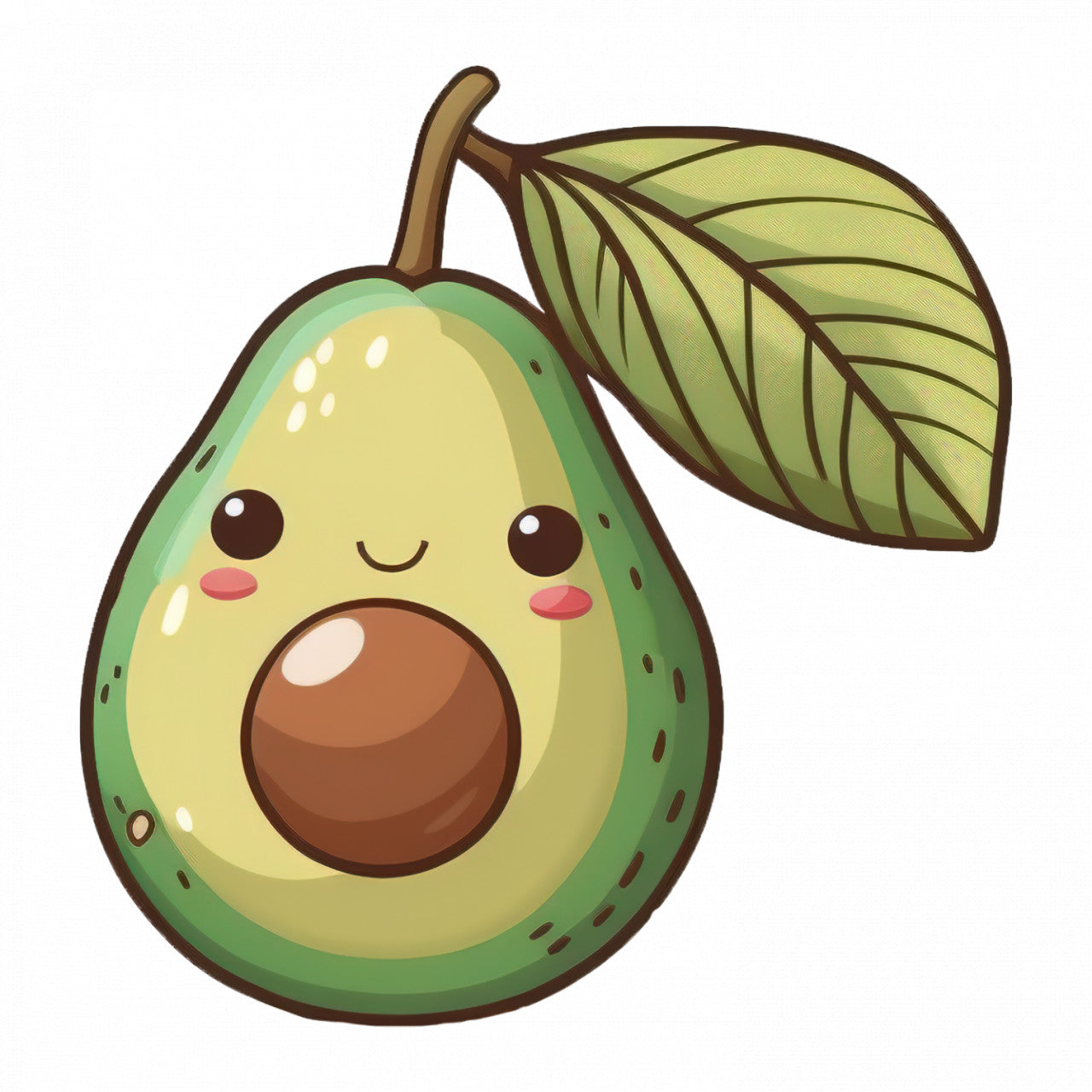 Set 5 bucati, Sticker decorativ, Avocado gustos, Rezistent la apa, NO8033, 6 cm, Multicolor