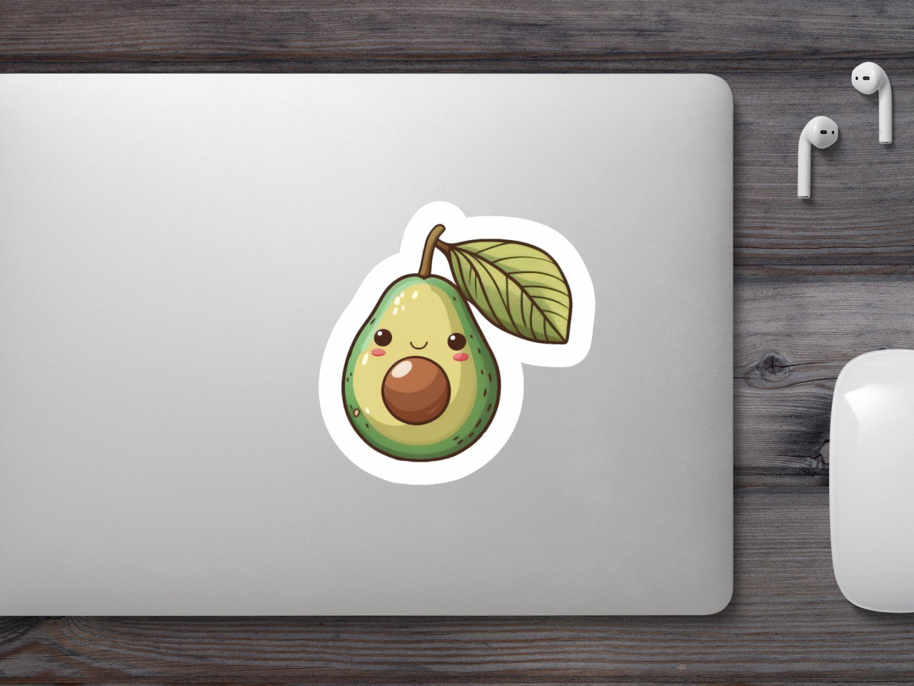 Set 5 bucati, Sticker decorativ, Avocado gustos, Rezistent la apa, NO8033, 6 cm, Multicolor