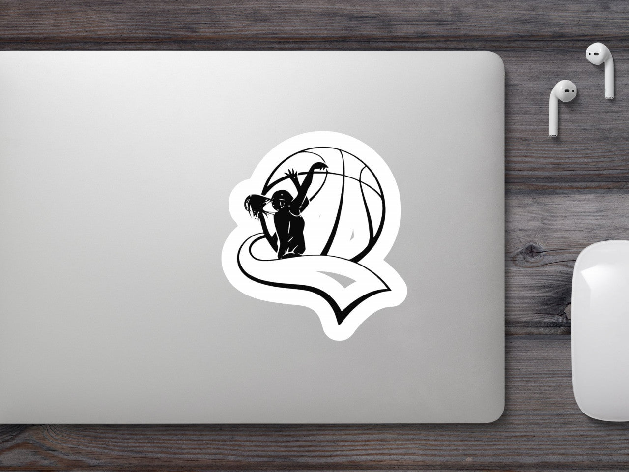 Set 5 bucati, Sticker decorativ, Basketball de femei, Rezistent la apa, NO8069, 6 cm, Multicolor