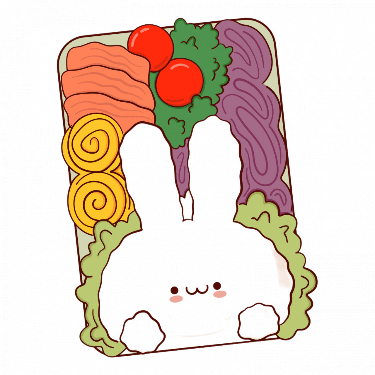 Set 5 bucati, Sticker decorativ, Bento amuzant, Rezistent la apa, NO8508, 6 cm, Multicolor