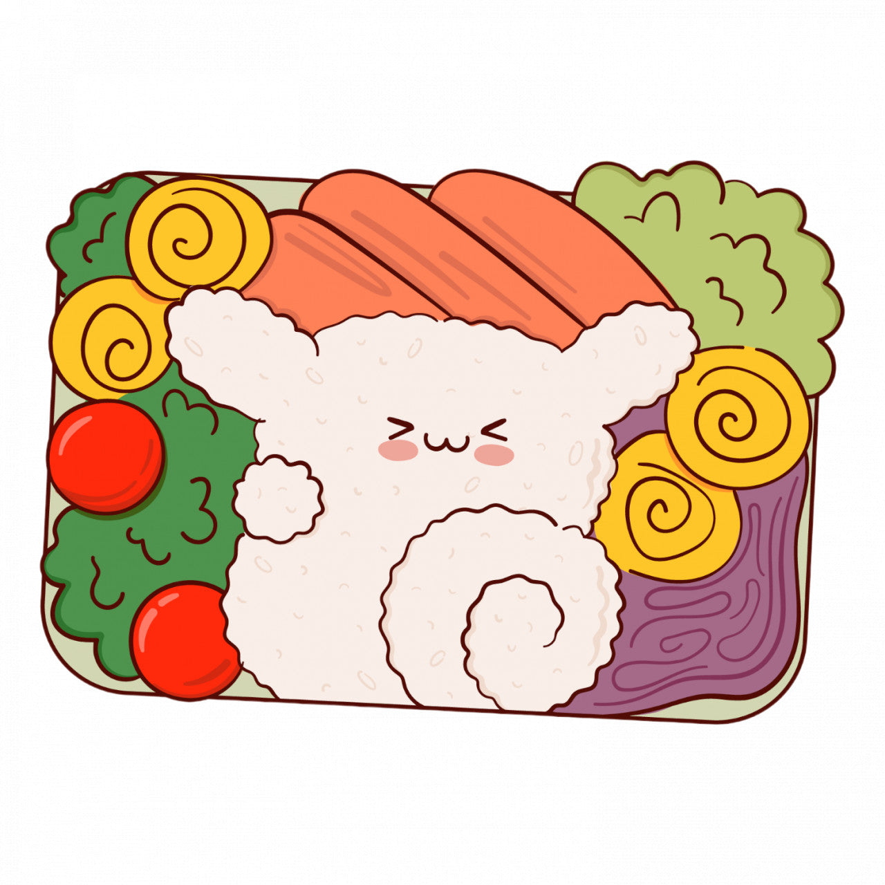 Set 5 bucati, Sticker decorativ, Bento gustos, Rezistent la apa, NO8509, 6 cm, Multicolor