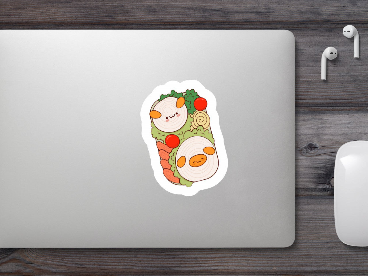 Set 5 bucati, Sticker decorativ, Bento oita, Rezistent la apa, NO8511, 6 cm, Multicolor