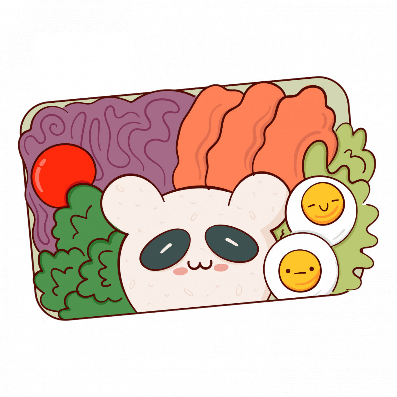 Set 5 bucati, Sticker decorativ, Bento ursulet, Rezistent la apa, NO8512, 6 cm, Multicolor