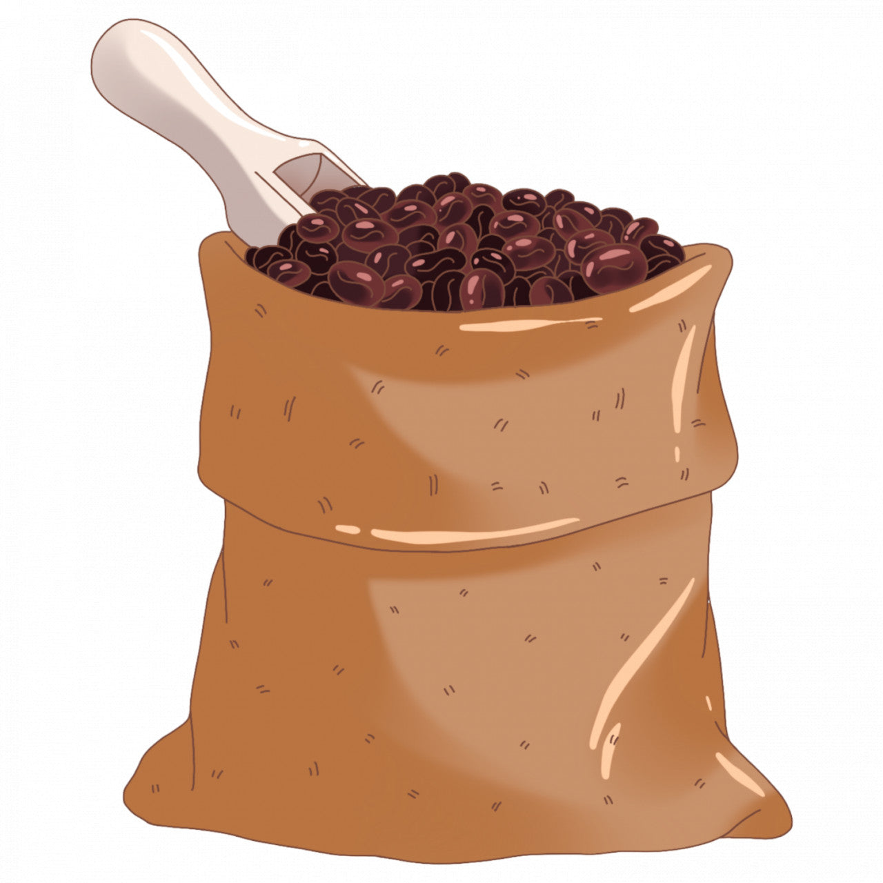 Set 5 bucati, Sticker decorativ, Boabe de cafea, Rezistent la apa, NO8604, 6 cm, Multicolor