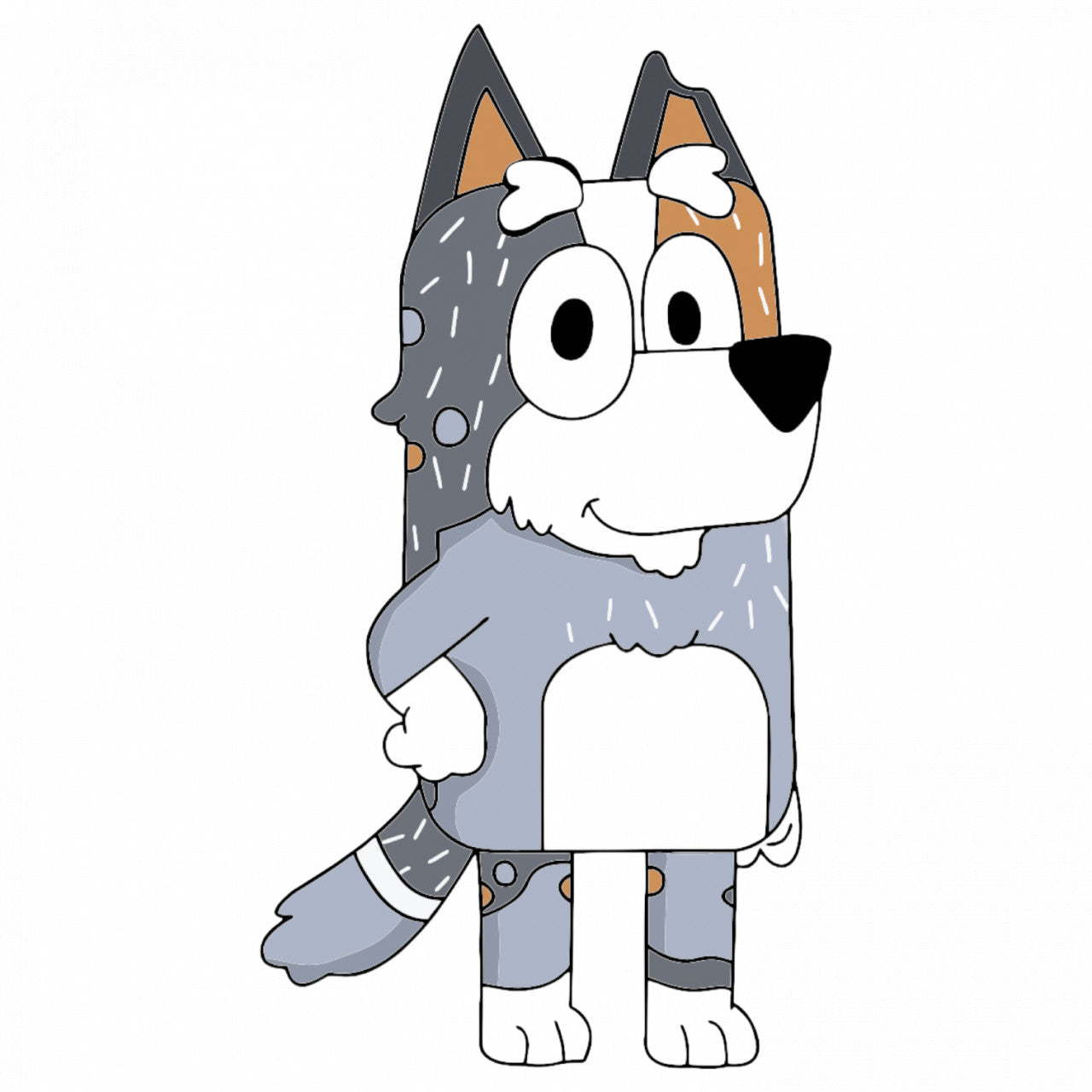 Set 5 bucati, Sticker decorativ, Bob Heeler Bluey, Rezistent la apa, NO8606, 6 cm, Multicolor