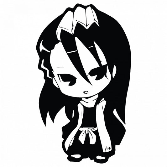 Set 5 bucati, Sticker decorativ, Byakuya Kuchiki Bleach Anime, Rezistent la apa, NO8674, 6 cm, Multicolor