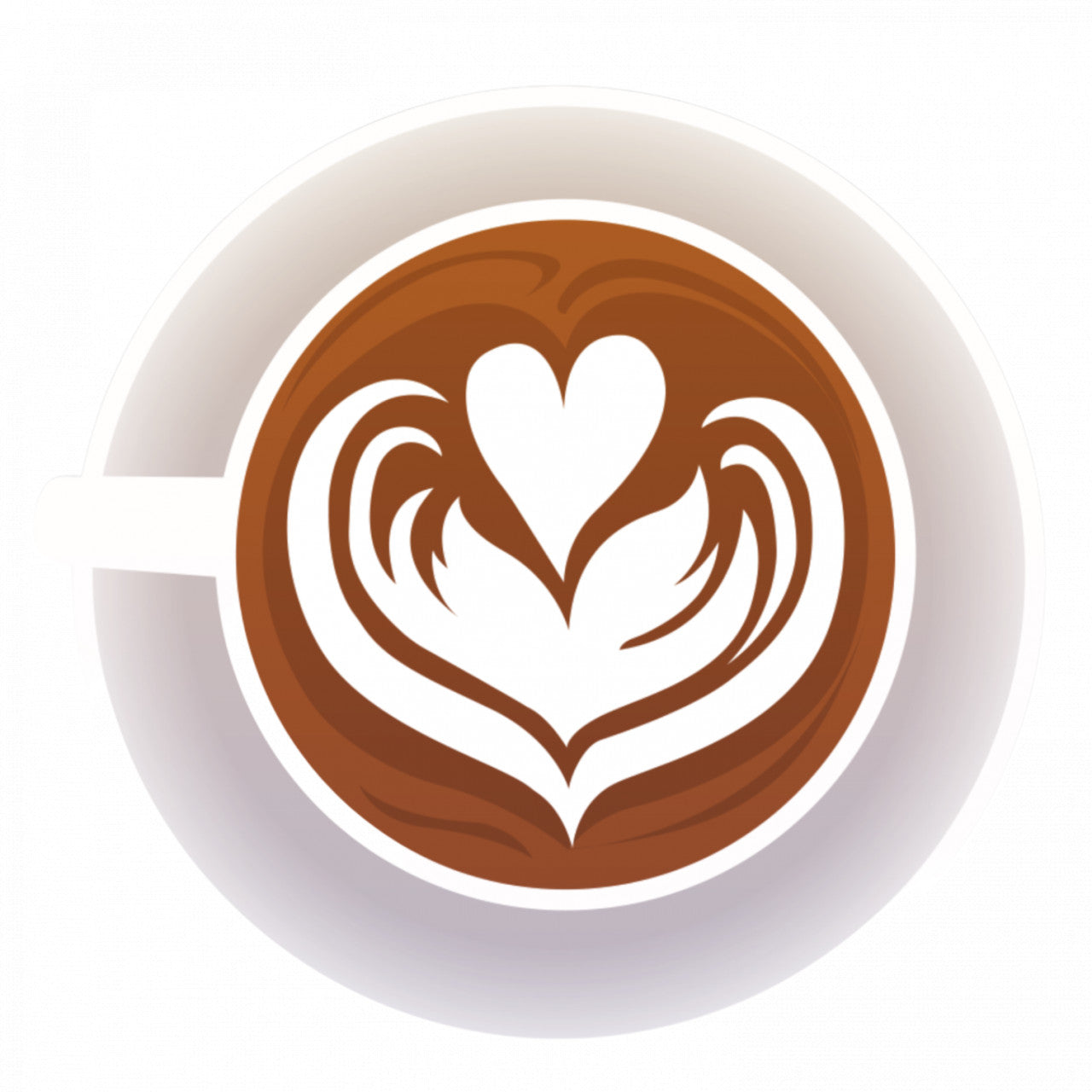 Set 5 bucati, Sticker decorativ, Cafea cu dragoste, Rezistent la apa, NO8679, 6 cm, Multicolor