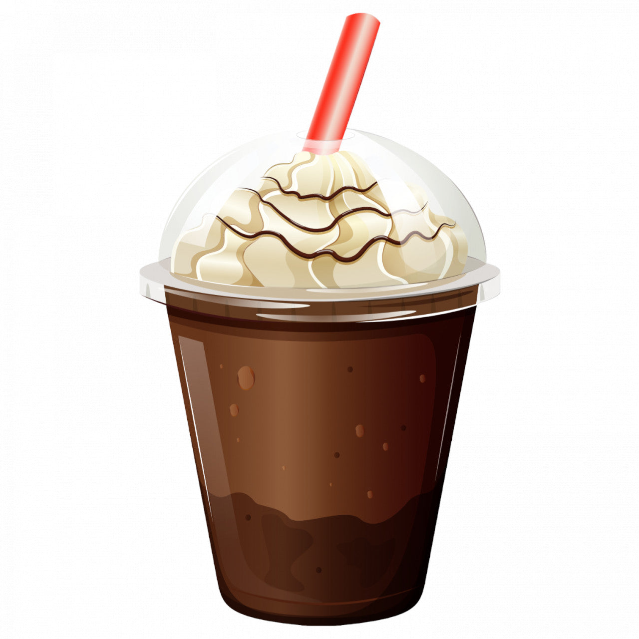 Set 5 bucati, Sticker decorativ, Cafea cu frisca, Rezistent la apa, NO8680, 6 cm, Multicolor