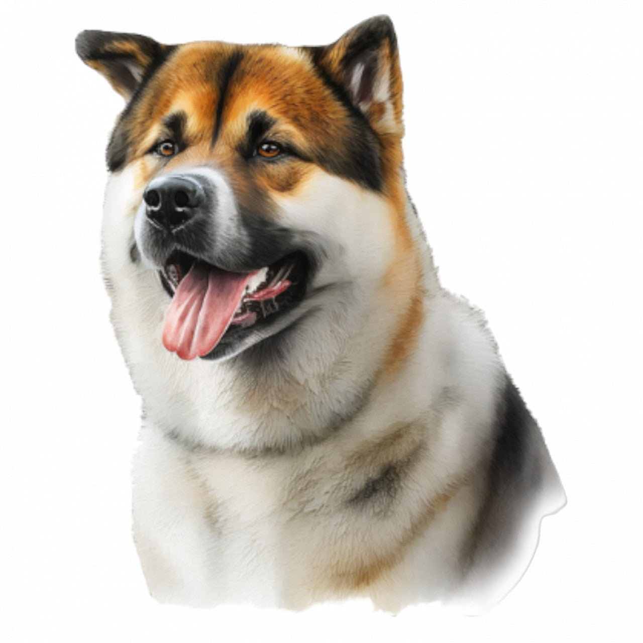 Set 5 bucati, Sticker decorativ, Caine rasa Akita, Rezistent la apa, NO8690, 6 cm, Multicolor