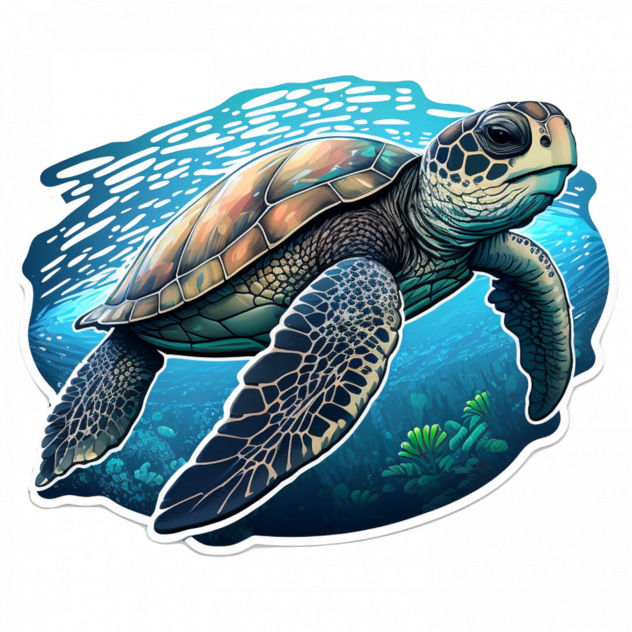 Set 5 bucati, Sticker decorativ, Caret in apa, Rezistent la apa, NO8730, 6 cm, Multicolor