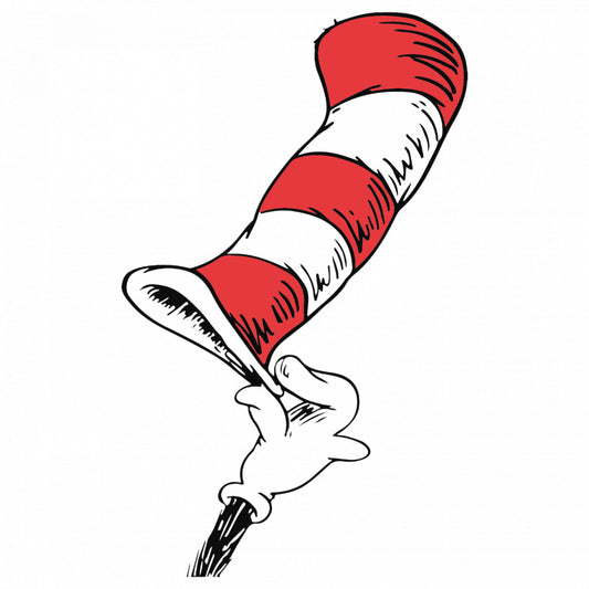 Set 5 bucati, Sticker decorativ, Cat in the hat Dr Seuss, Rezistent la apa, NO8761, 6 cm, Multicolor