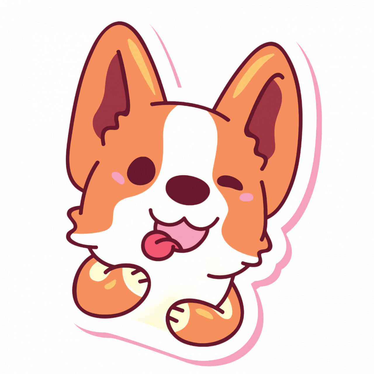 Set 5 bucati, Sticker decorativ, Catelus dragut, Rezistent la apa, NO8766, 6 cm, Multicolor