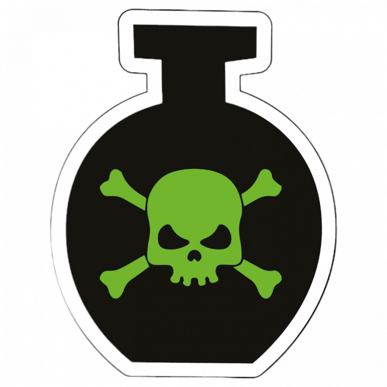 Set 5 bucati, Sticker decorativ, Cazanul Magic cu craniu de Halloween, Rezistent la apa, NO8770, 6 cm, Multicolor