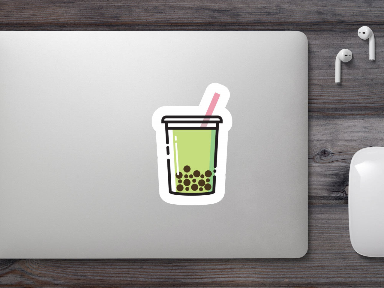 Set 5 bucati, Sticker decorativ, Ceai Boba, Rezistent la apa, NO8773, 6 cm, Multicolor