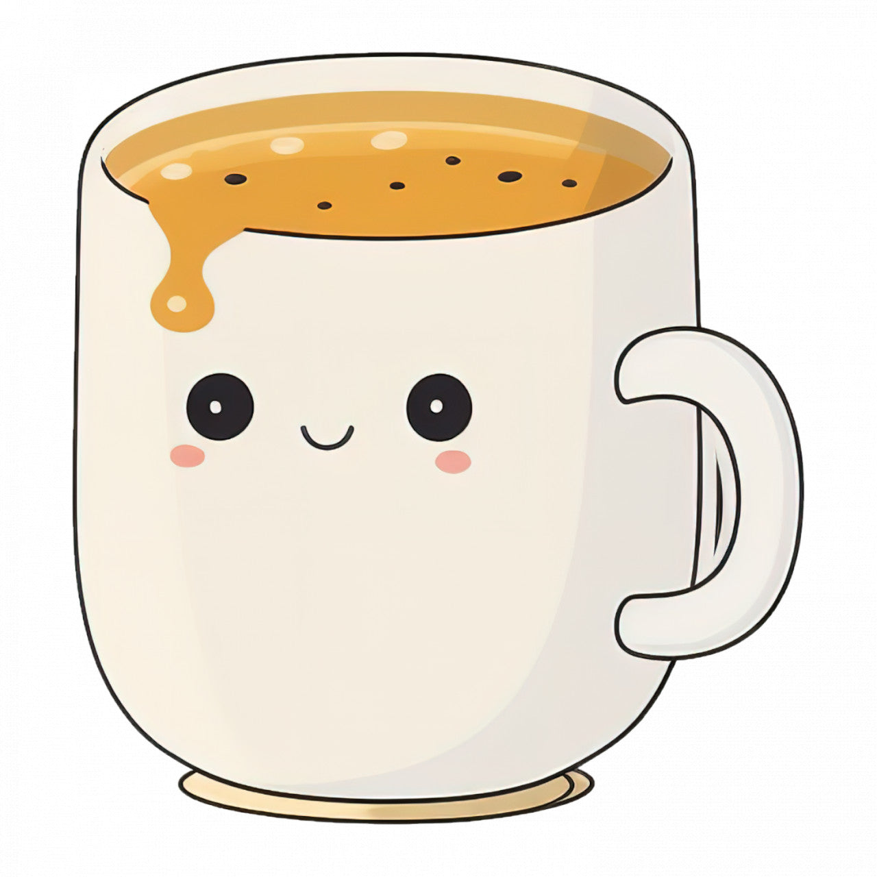 Set 5 bucati, Sticker decorativ, Ciocolata calda, Rezistent la apa, NO8836, 6 cm, Multicolor