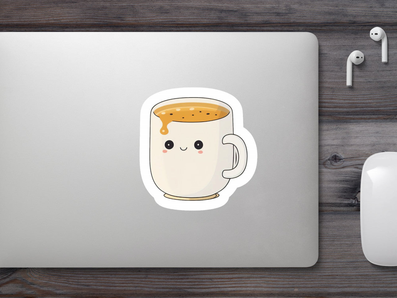 Set 5 bucati, Sticker decorativ, Ciocolata calda, Rezistent la apa, NO8836, 6 cm, Multicolor