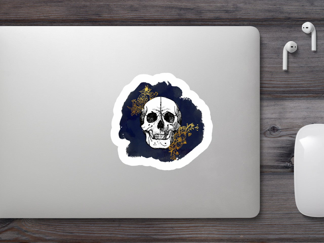 Set 5 bucati, Sticker decorativ, Craniu, Rezistent la apa, NO8928, 6 cm, Multicolor