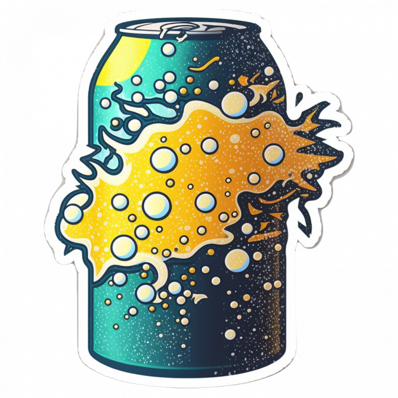 Set 5 bucati, Sticker decorativ, Cutie cu suc efervescent, Rezistent la apa, NO8941, 6 cm, Multicolor