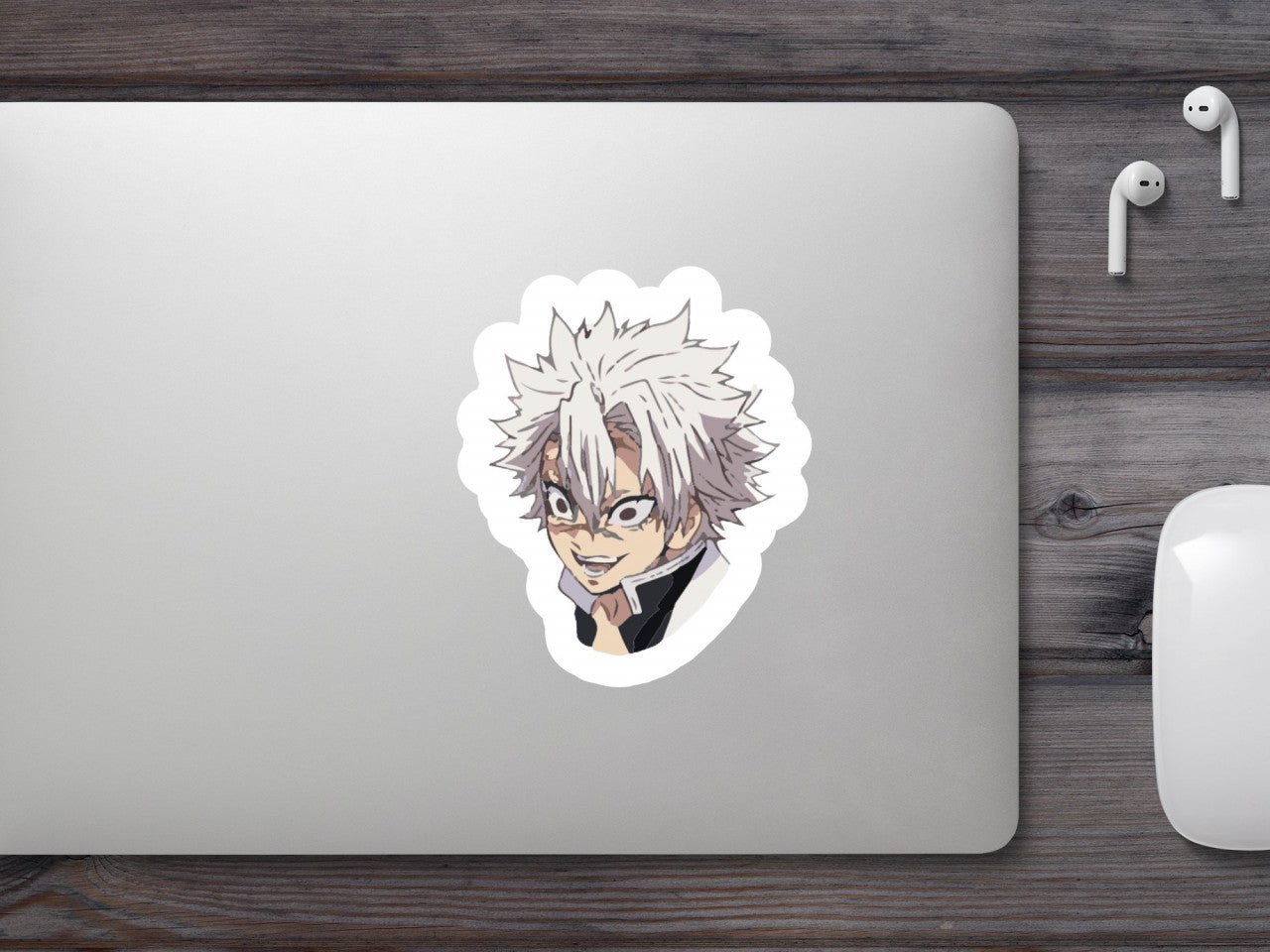 Set 5 bucati, Sticker decorativ, Demon Slayer Kimetsu no Yaiba Sanemi anime, Rezistent la apa, NO8980, 6 cm, Multicolor