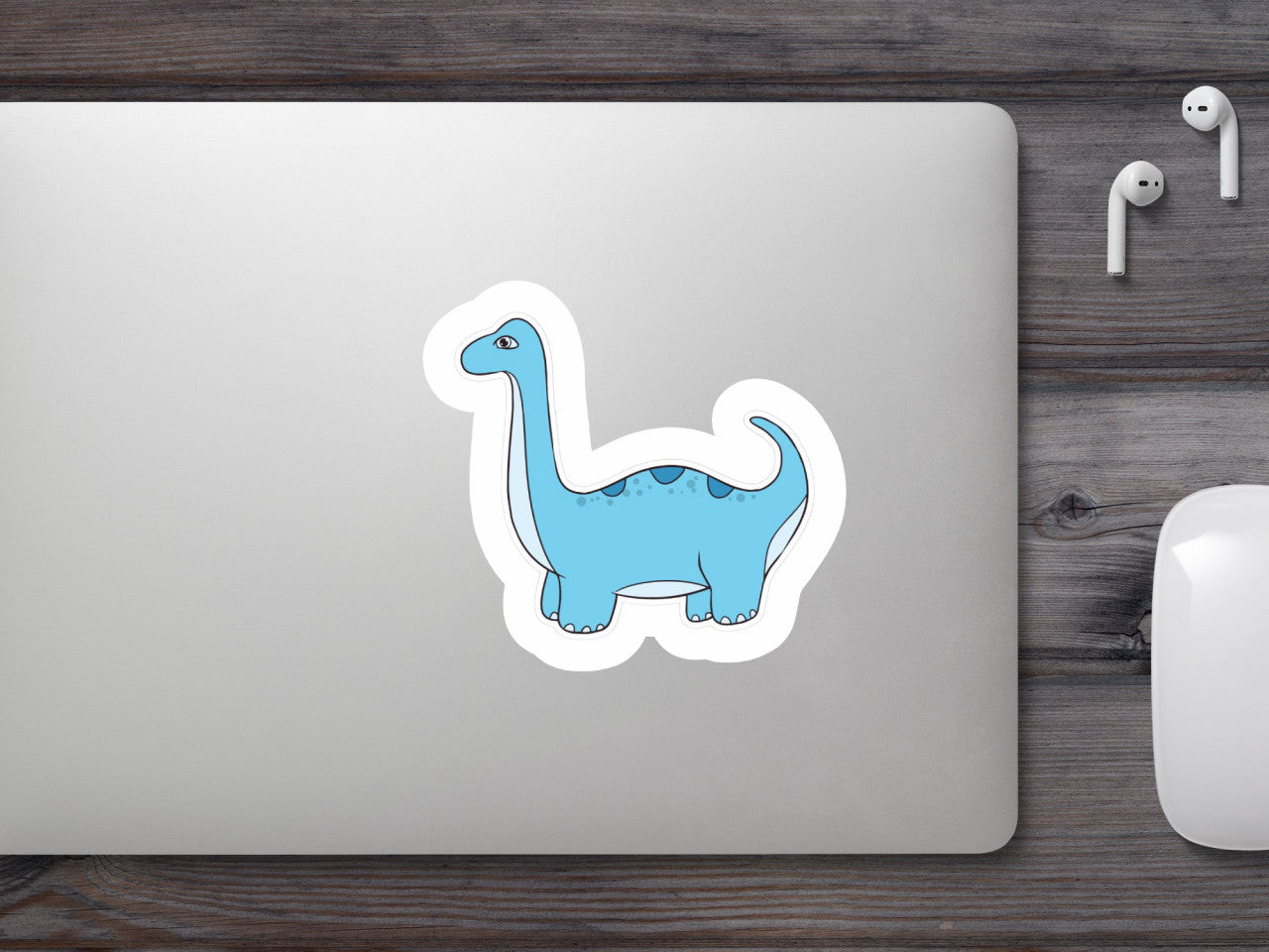 Set 5 bucati, Sticker decorativ, Dinozaur Brontosaurus, Rezistent la apa, NO9009, 6 cm, Multicolor