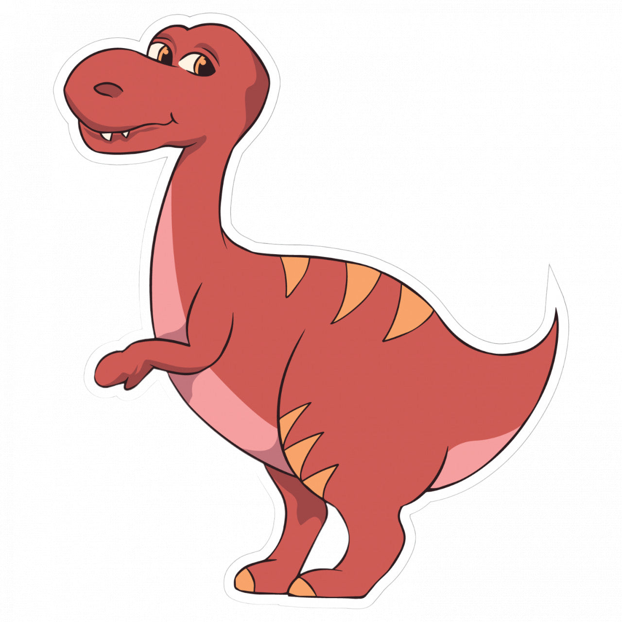 Set 5 bucati, Sticker decorativ, Dinozaur Isanosaurus, Rezistent la apa, NO9012, 6 cm, Multicolor