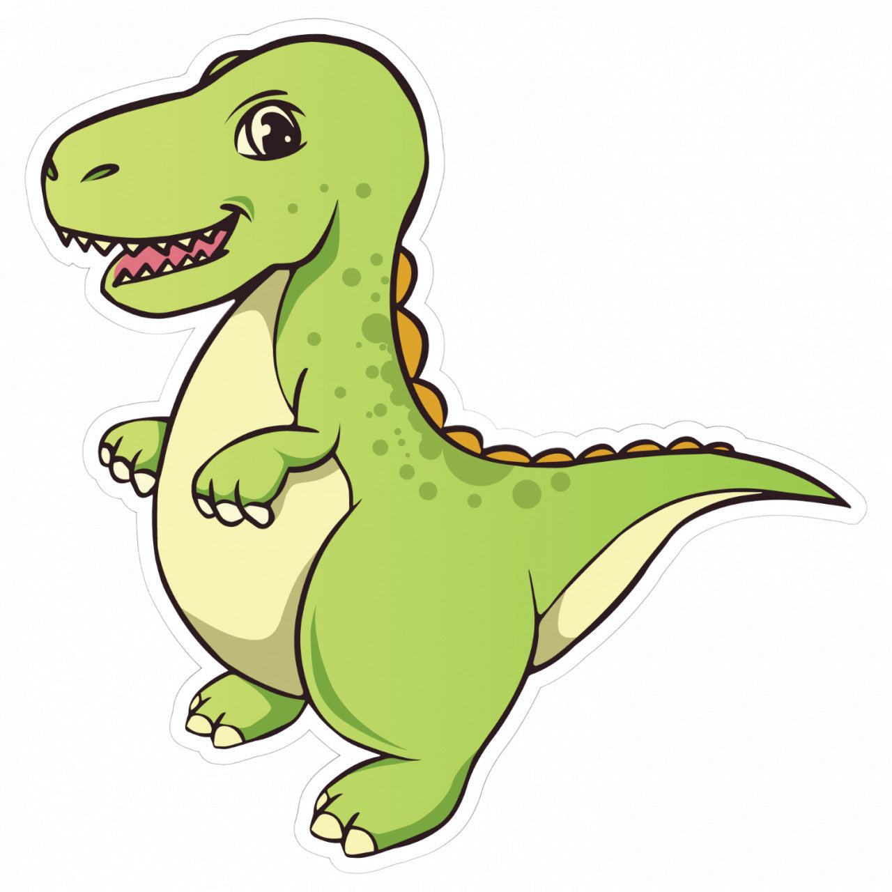 Set 5 bucati, Sticker decorativ, Dinozaur Silvisaurus, Rezistent la apa, NO9016, 6 cm, Multicolor