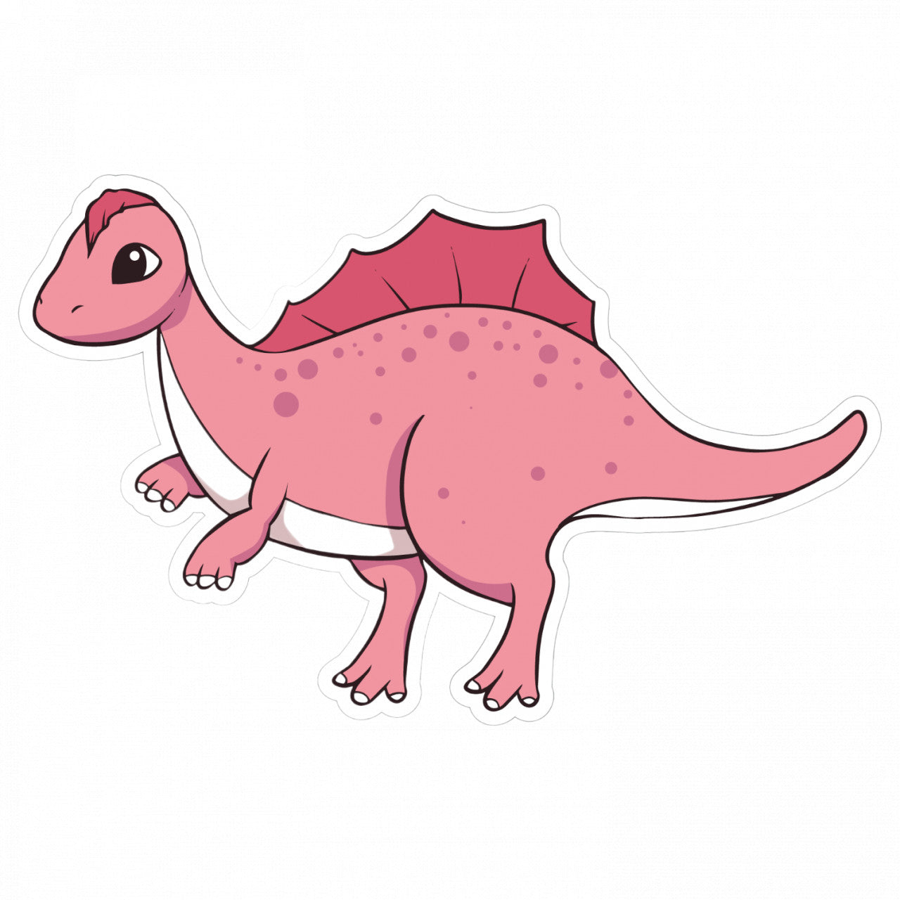 Set 5 bucati, Sticker decorativ, Dinozaur Spinosaurus, Rezistent la apa, NO9017, 6 cm, Multicolor