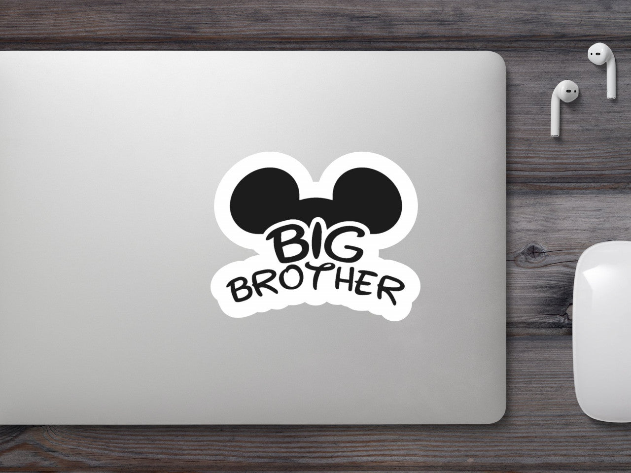 Set 5 bucati, Sticker decorativ, Disney Michey big brother, Rezistent la apa, NO9032, 6 cm, Multicolor