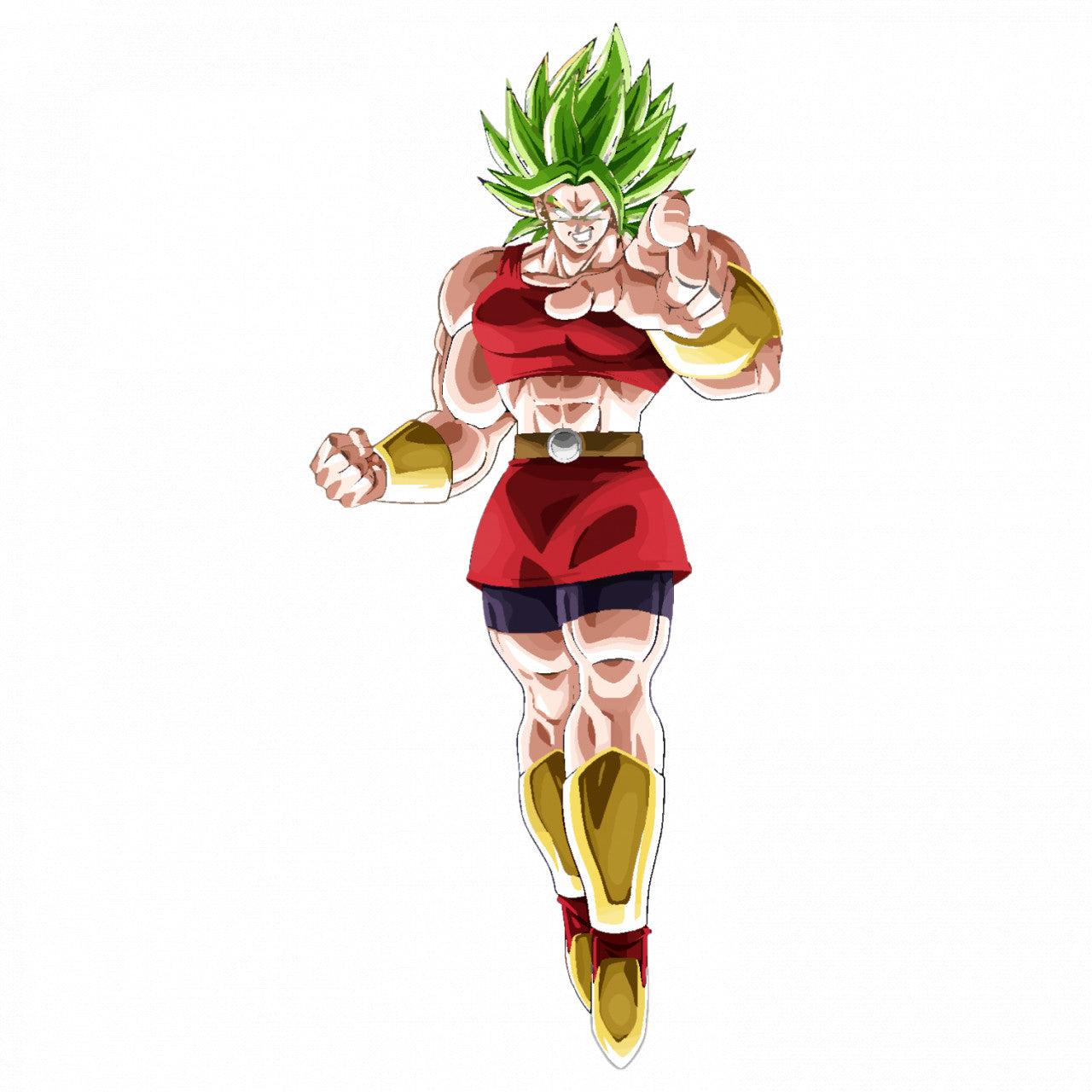 Set 5 bucati, Sticker decorativ, Dragon Ball Kale 2, Rezistent la apa, NO9152, 6 cm, Multicolor