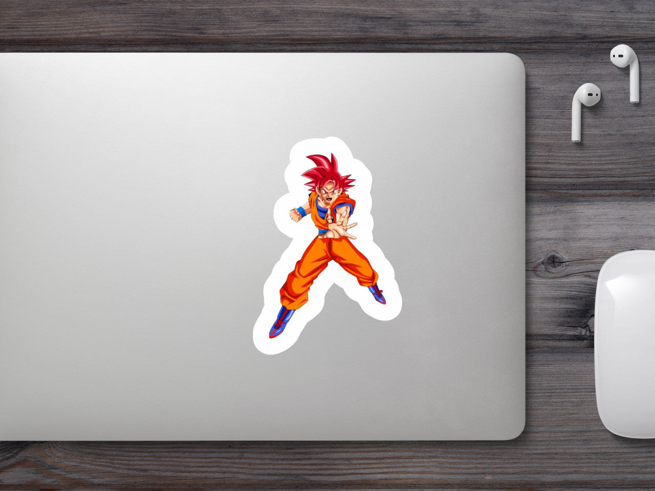 Set 5 bucati, Sticker decorativ, Dragon Ball legendarul Goku, Rezistent la apa, NO9157, 6 cm, Multicolor