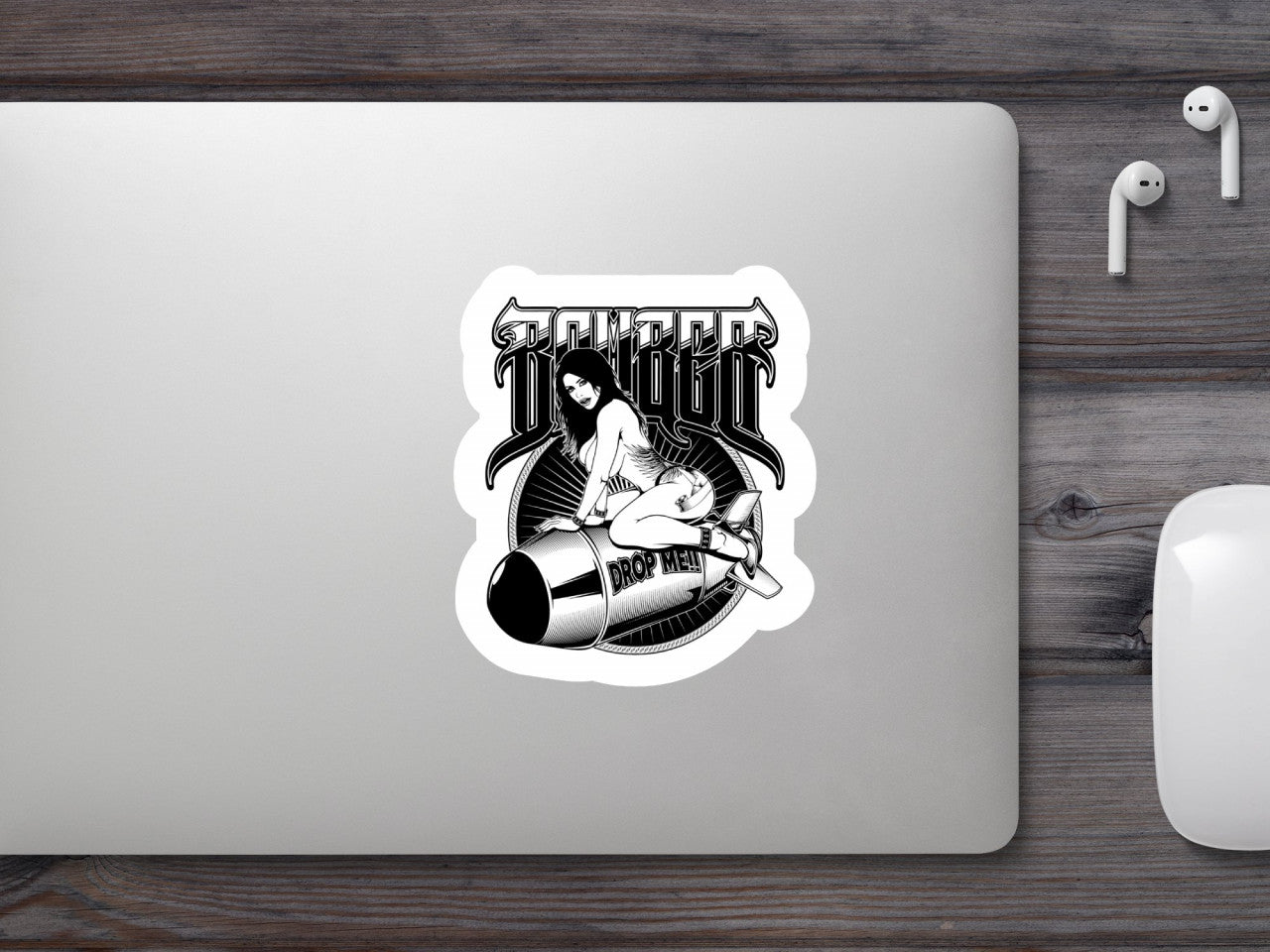 Set 5 bucati, Sticker decorativ, Drop me bomba, Rezistent la apa, NO9169, 6 cm, Multicolor