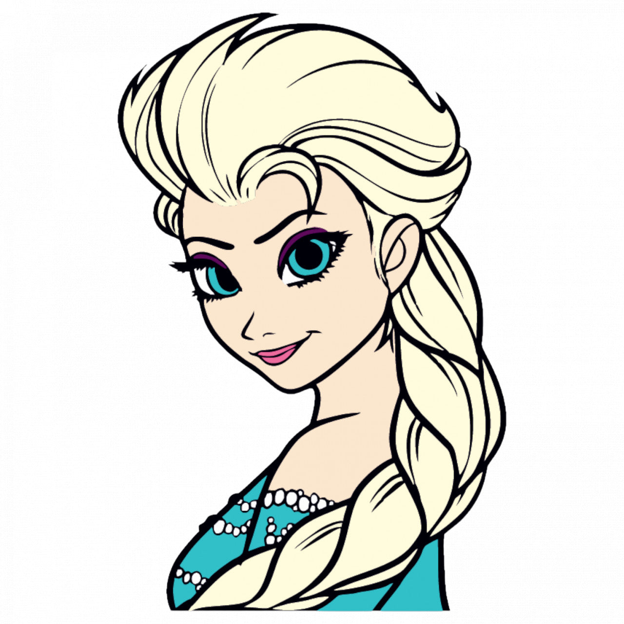 Set 5 bucati, Sticker decorativ, Elsa Frozen Frumusica, Rezistent la apa, NO9190, 6 cm, Multicolor