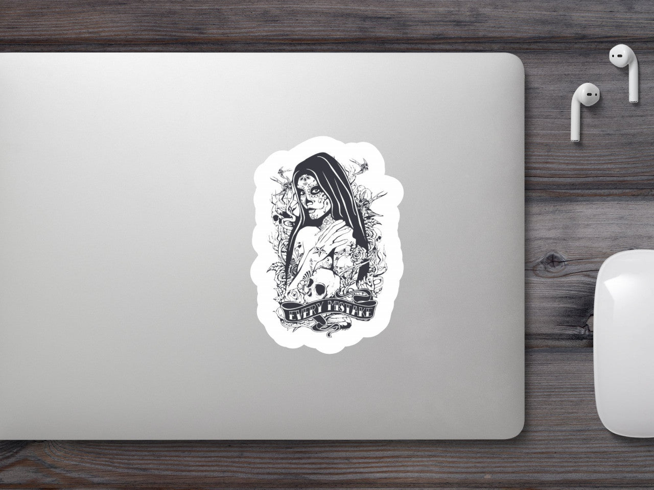 Set 5 bucati, Sticker decorativ, Every mistake, Rezistent la apa, NO9213, 6 cm, Multicolor