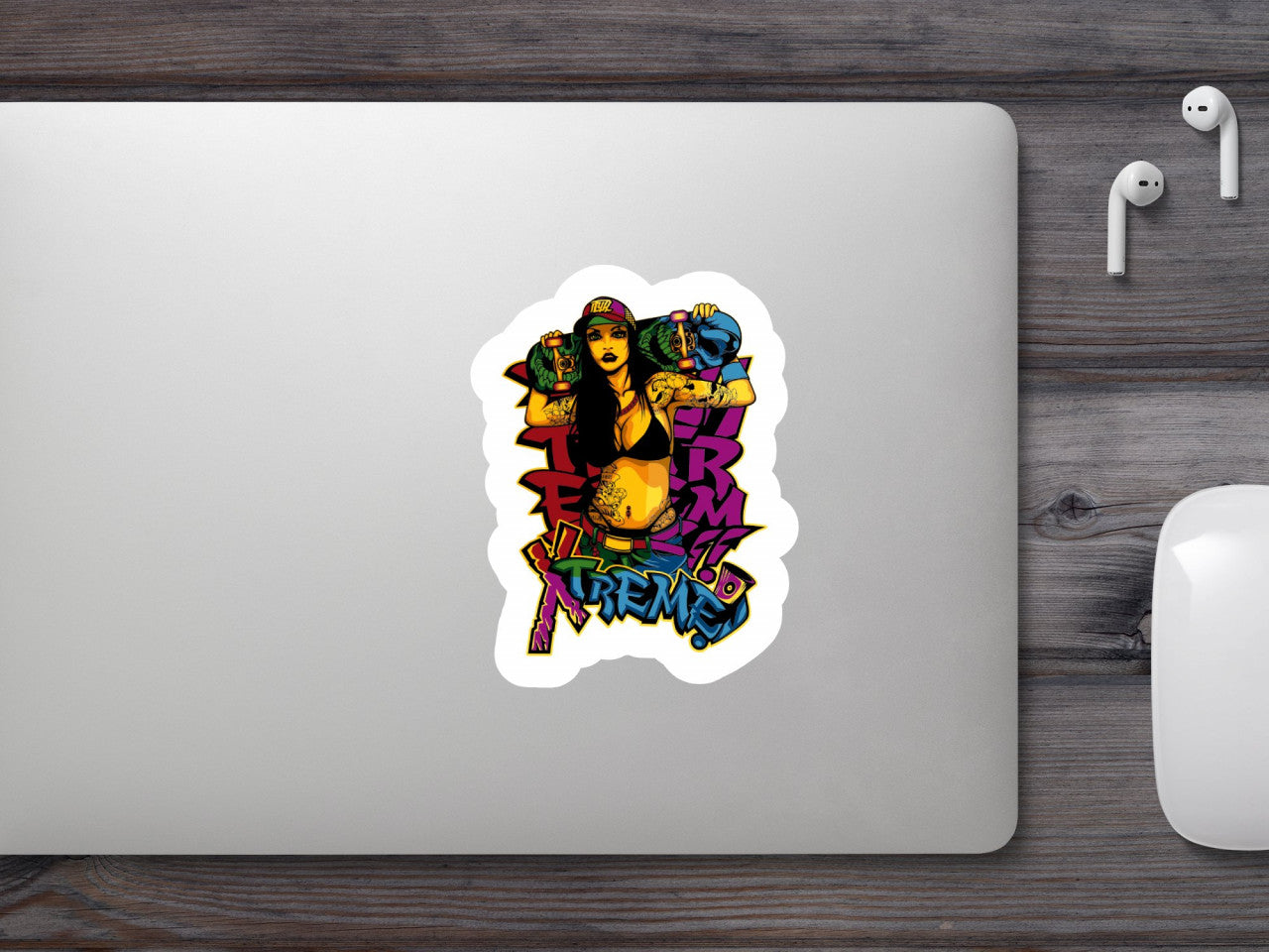 Set 5 bucati, Sticker decorativ, Extreme, Rezistent la apa, NO9219, 6 cm, Multicolor