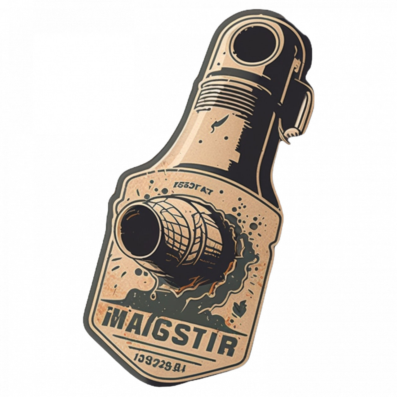 Set 5 bucati, Sticker decorativ, Fluier de competitie, Rezistent la apa, NO9283, 6 cm, Multicolor