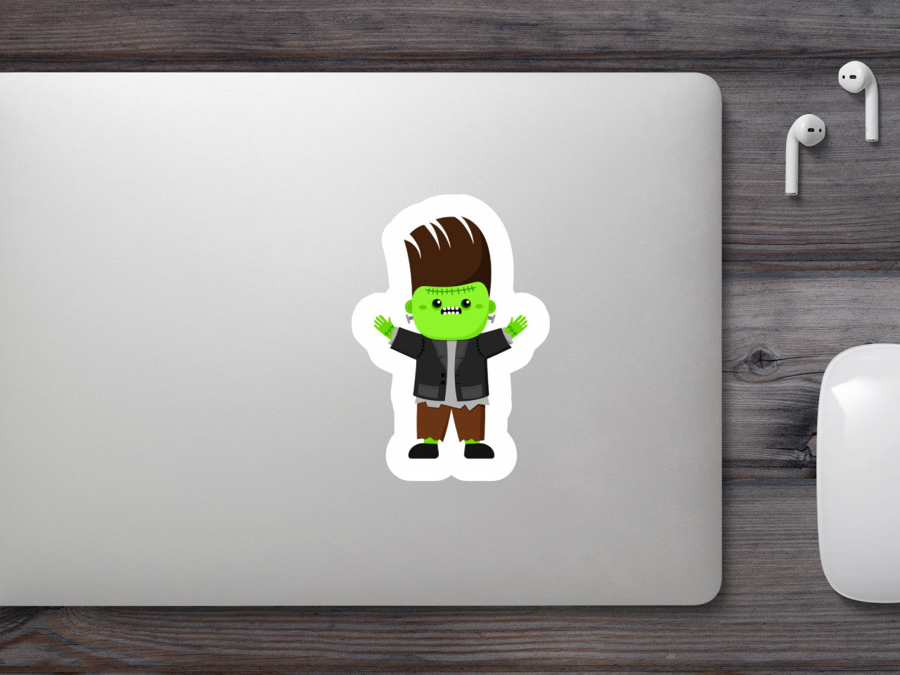 Set 5 bucati, Sticker decorativ, Frankenstein, Rezistent la apa, NO9339, 6 cm, Multicolor