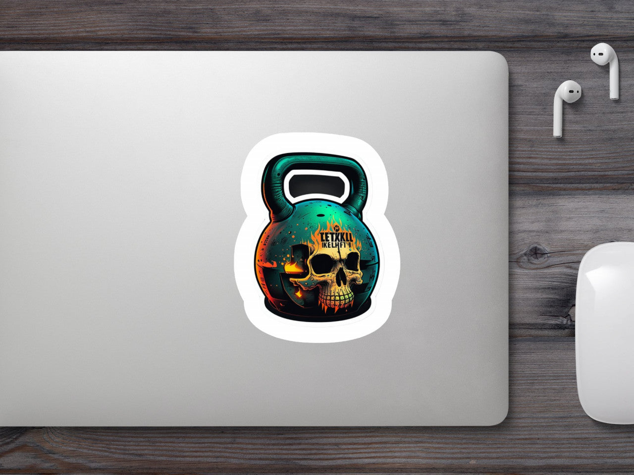 Set 5 bucati, Sticker decorativ, Gantera fitness, Rezistent la apa, NO9395, 6 cm, Multicolor