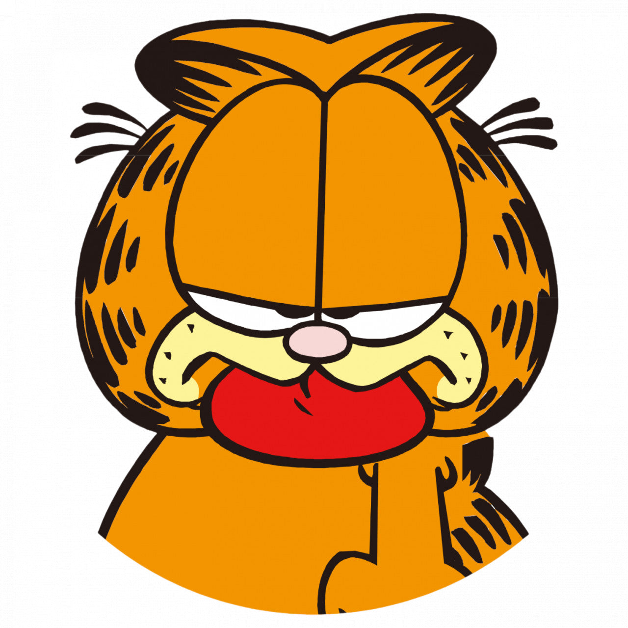 Set 5 bucati, Sticker decorativ, Garfield furios, Rezistent la apa, NO9398, 6 cm, Multicolor