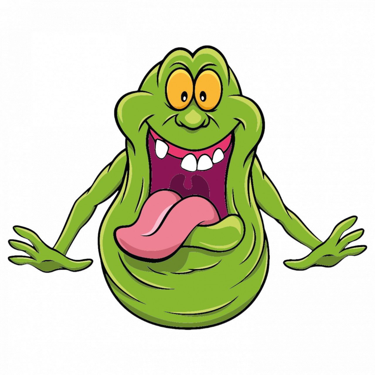 Set 5 bucati, Sticker decorativ, Ghostbusters Slime Busters , Rezistent la apa, NO9420, 6 cm, Multicolor