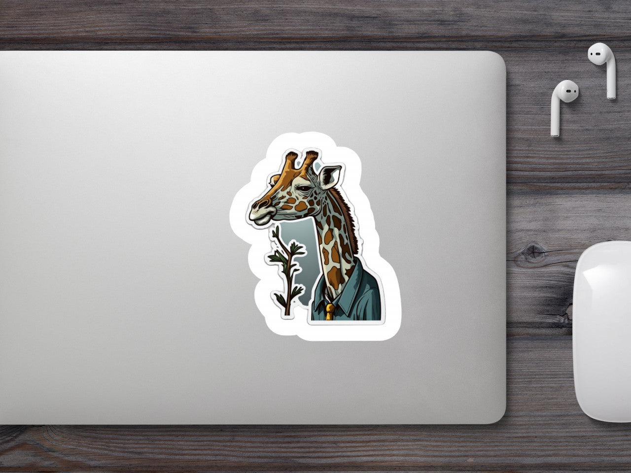 Set 5 bucati, Sticker decorativ, Girafa office, Rezistent la apa, NO9425, 6 cm, Multicolor