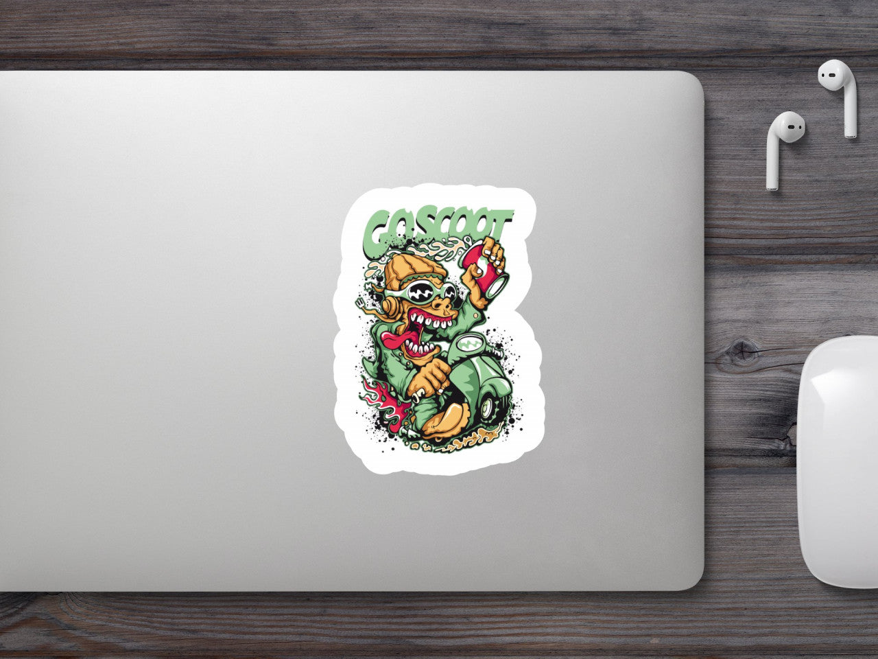 Set 5 bucati, Sticker decorativ, Go Scoot, Rezistent la apa, NO9449, 6 cm, Multicolor