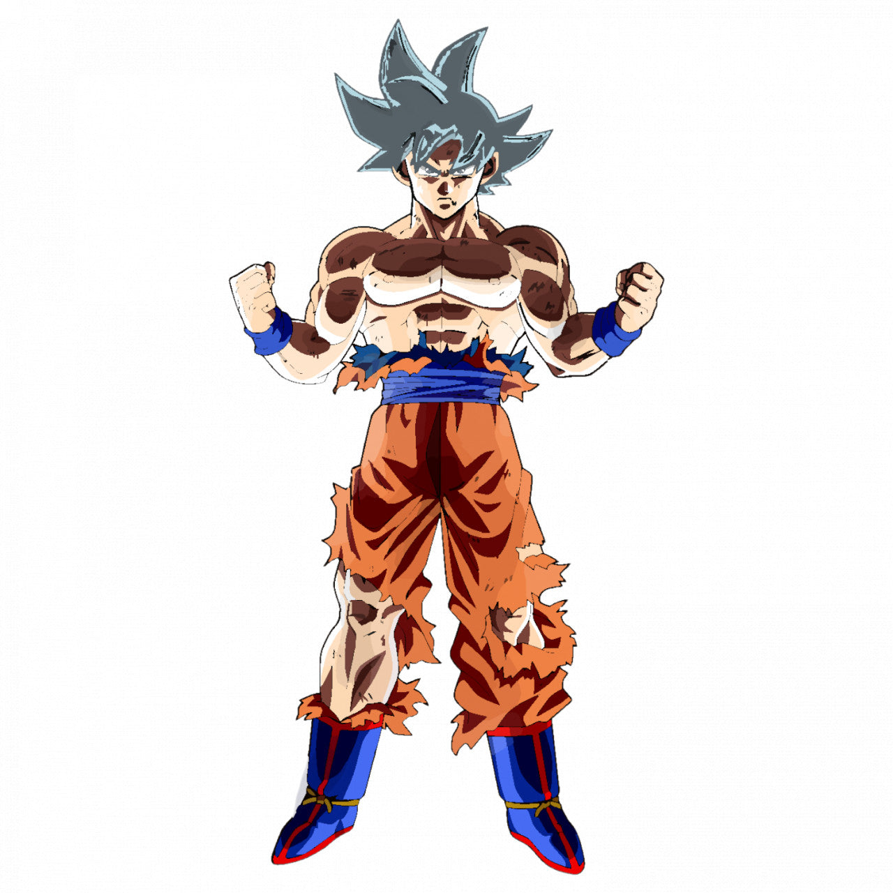 Set 5 bucati, Sticker decorativ, Goku ultra instinct self control Dragon ball , Rezistent la apa, NO9484, 6 cm, Multicolor