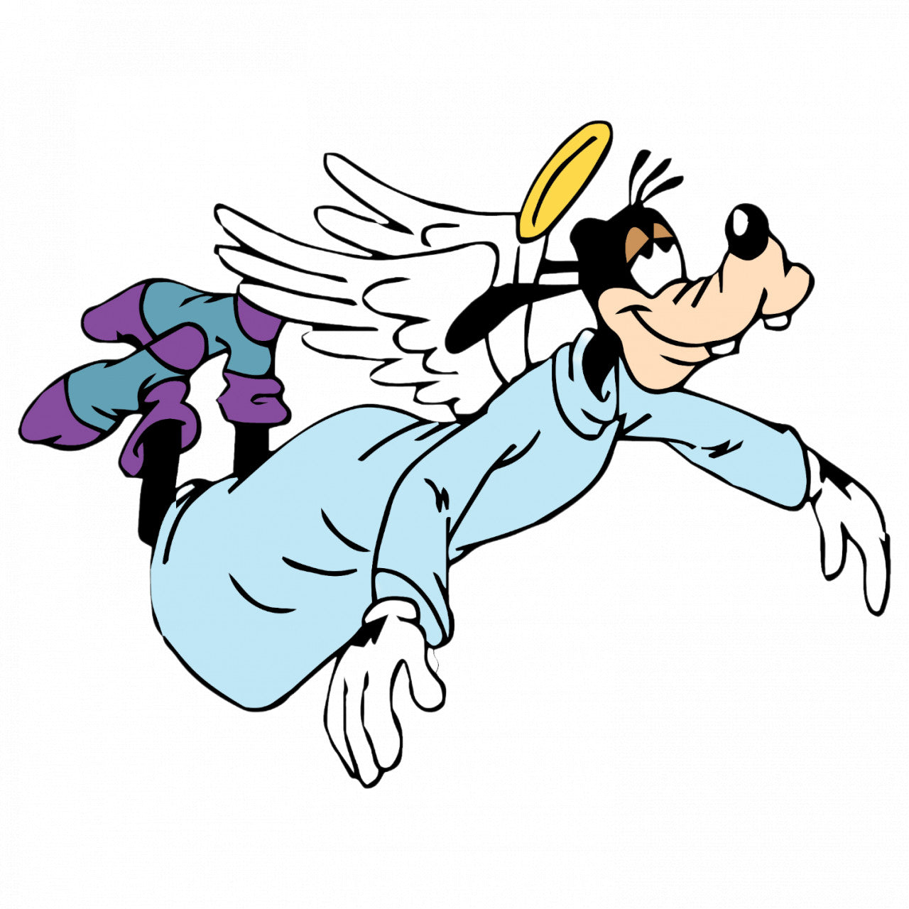 Set 5 bucati, Sticker decorativ, Goofy in rai, Rezistent la apa, NO9490, 6 cm, Multicolor